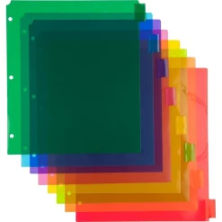JAM Paper Poly Dividers, 8-Tab, Assorted Colors, 6 Packs (375032922A)