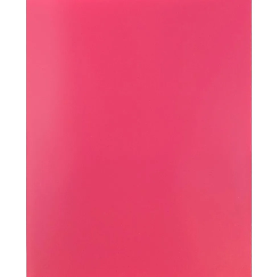 JAM Paper POP 2-Pocket Plastic Folders, Fuchsia Hot Pink, 6/Pack (382Efud)