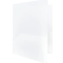 JAM Paper POP 2-Pocket Presentation Folder, Clear, 2/Box (382ECLDB)