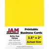 JAM Paper® Printable Business Cards, 3 1/2 x 2, Yellow, 100/Pack (22128336)