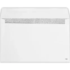 JAM Paper Security Tinted Booklet Envelope 5 3/4" x 9 1/4", White, 50/Pack (7485-W2-50)