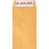 JAM Paper Self Seal #5 1/2 Coin Business Envelopes, 3 1/8" x 5 1/2", Brown Kraft Manila, 100/Pack (400238462D)