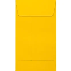 JAM Paper Self Seal #5 1/2 Coin Envelopes, 3 1/8" x 5 1/2", Sunflower Yellow, 50/Pack (LUX-512CO-12-50)