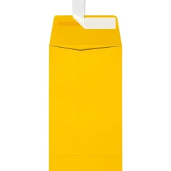JAM Paper Self Seal #5 1/2 Coin Envelopes, 3 1/8" x 5 1/2", Sunflower Yellow, 50/Pack (LUX-512CO-12-50)