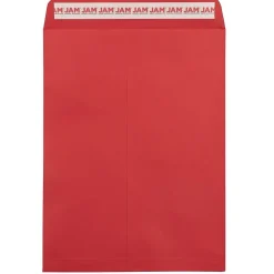 JAM Paper Self Seal Catalog Envelope, 9" x 12", Red, 50/Pack (188447598I)