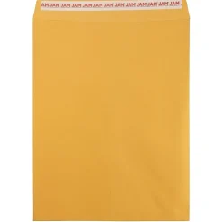 JAM Paper Self Seal Catalog Envelope, 12" x 15 1/2", Brown Kraft, 100/Pack (13034236D)