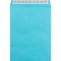 JAM Paper Self Seal Catalog Envelope, 9" x 12", Blue, 25/Pack (188047509)