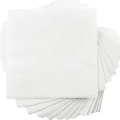 JAM Paper Small Beverage Napkins, 2-Ply, White, 600/Box (5255620731b)