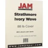 JAM Paper Strathmore 80 lb. Cardstock Paper, 8.5" x 11", Ivory Wove, 250 Sheets/Ream (301125B)