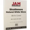 JAM Paper Strathmore 80 lb. Cardstock Paper, 8.5" x 11", Natural White, 250 Sheets/Ream (301115B)
