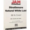JAM Paper Strathmore 80 lb. Cardstock Paper, 8.5" x 11", Natural White, 250 Sheets/Ream (301015B)