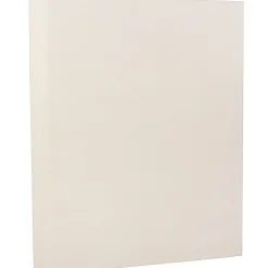 JAM Paper Strathmore 130 lb. Cardstock Paper, 8.5" x 11", Natural White, 125 Sheets/Ream (1196724B)