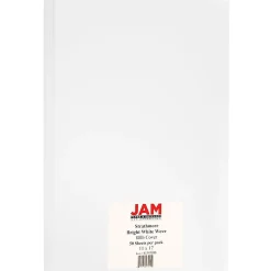 JAM Paper Strathmore 88 lb. Cardstock Paper, 11" x 17", Bright White, 50 Sheets/Pack (41747390)