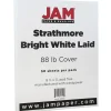 JAM Paper Strathmore 80 lb. Cardstock Paper, 8.5" x 11", Bright White, 50 Sheets/Pack (301005)