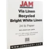 JAM Paper® Strathmore 24lb Paper, 8.5 x 11, Bright White Linen, 100 Sheets/Pack (143920)