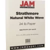 JAM Paper® Strathmore 24lb Paper, 8.5 x 11, Natural White Wove, 500 Sheets/Ream (300033B)