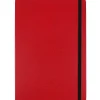 JAM Paper 1-Subject Pocket Notebook, 5.875" x 8.5", Narrow Ruled, 100 Sheets, Red (340526610)