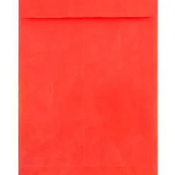 JAM Paper Tear-Proof Open End Catalog Envelopes, 10" x 13", Red, 25/Pack (V021383)