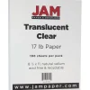 JAM Paper Translucent Vellum 8.5" x 11" Multipurpose Paper, 17 lbs., 100 Brightness, 500 Sheets/Ream (1379)
