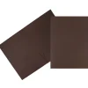 JAM Paper Two-Pocket Textured Linen Business Folders, Chocolate Brown, 50/Box(386LBRC)