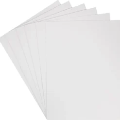 JAM Paper Two-Pocket Textured Linen Business Folders, White, 6/Pack (95448D)