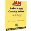 JAM Paper Vellum Bristol 110 lb. Cardstock Paper, 8.5" x 11", Canary Yellow, 50 Sheets/Pack (816917020)
