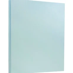 JAM Paper Vellum Bristol 100 lb. Cardstock Paper, 8.5" x 11", Blue, 50 Sheets/Pack (216916789)
