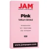 JAM Paper Vellum Bristol 67 lb. Cardstock Paper, 11" x 17", Pink, 50 Sheets/Pack (16932848)