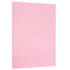 JAM Paper Vellum Bristol 67 lb. Cardstock Paper, 11" x 17", Pink, 50 Sheets/Pack (16932848)
