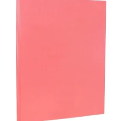 JAM Paper Vellum Bristol 67 lb. Cardstock Paper, 8.5" x 11", Cherry Red, 50 Sheets/Pack (169823)