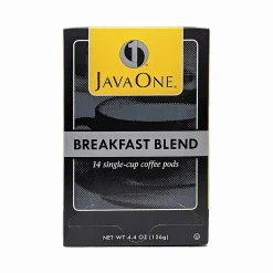 JavaOne Breakfast Blend Coffee Freshpack, Light Roast, 84/Carton (JTC30106CT)