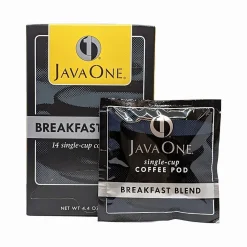JavaOne Breakfast Blend Coffee Freshpack, Light Roast, 84/Carton (JTC30106CT)