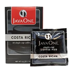 JavaOne Costa Rican Coffee Freshpack, Medium Roast, 84/Carton (JTC30406CT)