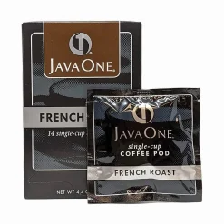 JavaOne French Roast Coffee Freshpack, Dark Roast, 84/Carton (JTC30806CT)