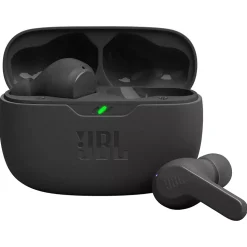 JBL Vibe Beam Wireless Earbud Headphones, Bluetooth, Black (JBLVBEAMBLKAM)