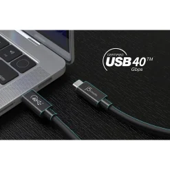 j5create 2.6' USB C to USB C Power Cable, Male to Male, Black (JUC28L08)