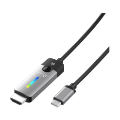 j5create 6' USB-C to HDMI 2.1 8K Cable, M/M, Space Gray/Black (JCC157)