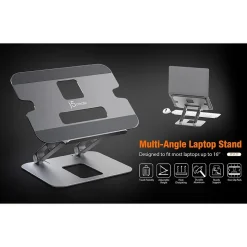 j5create Aluminum Multi-Angle Laptop Stand for Up to 16
