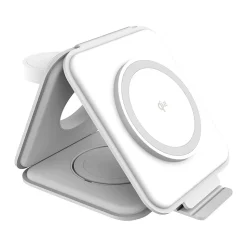j5create Magnetic Wireless 3-in-1 Charging Station, White (JUPW3215)
