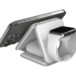 j5create Magnetic Wireless 3-in-1 Charging Station, White (JUPW3215)