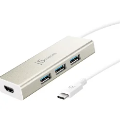 j5create 3-Port USB 3.0 Hub, Silver (JCH451)