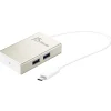 j5create 4-Port USB 3.0 Hub, Silver (JCH343US)