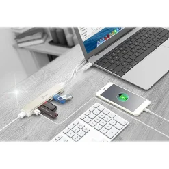 j5create 7-Port USB 3.0 Hub, Silver (JCH377US)