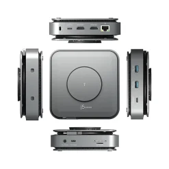 j5create 11-Port USB Type-C Dock Dual 4K HDMI Hub, Space Gray (JCD3199)