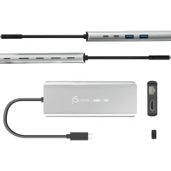 j5create 6-Port USB-C Hub, Space Gray (JCD403)