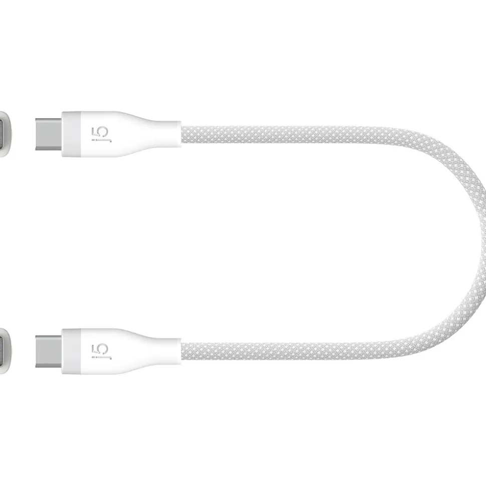 j5create USB Type-C to USB Type-C Charging Cable, 5.9 ft., Pure White (JUCX18L18W)
