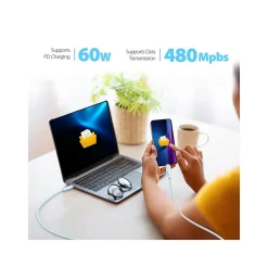 j5create USB Type-C to USB Type-C Charging Cable, 5.9 ft., Pure White (JUCX18L18W)