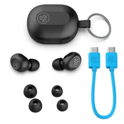 JLab JBuds Mini Wireless Noise Canceling Earbuds, Bluetooth, Black (EBJBMINIRBLK124)