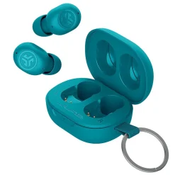 JLab JBuds Mini Wireless Noise Canceling Earbuds, Bluetooth, Aqua (EBJBMINIRAQUA124)