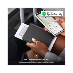 JOURNEY Loc8 RFID Faux Leather Passport Holder, Midnight Black (JTWMN)